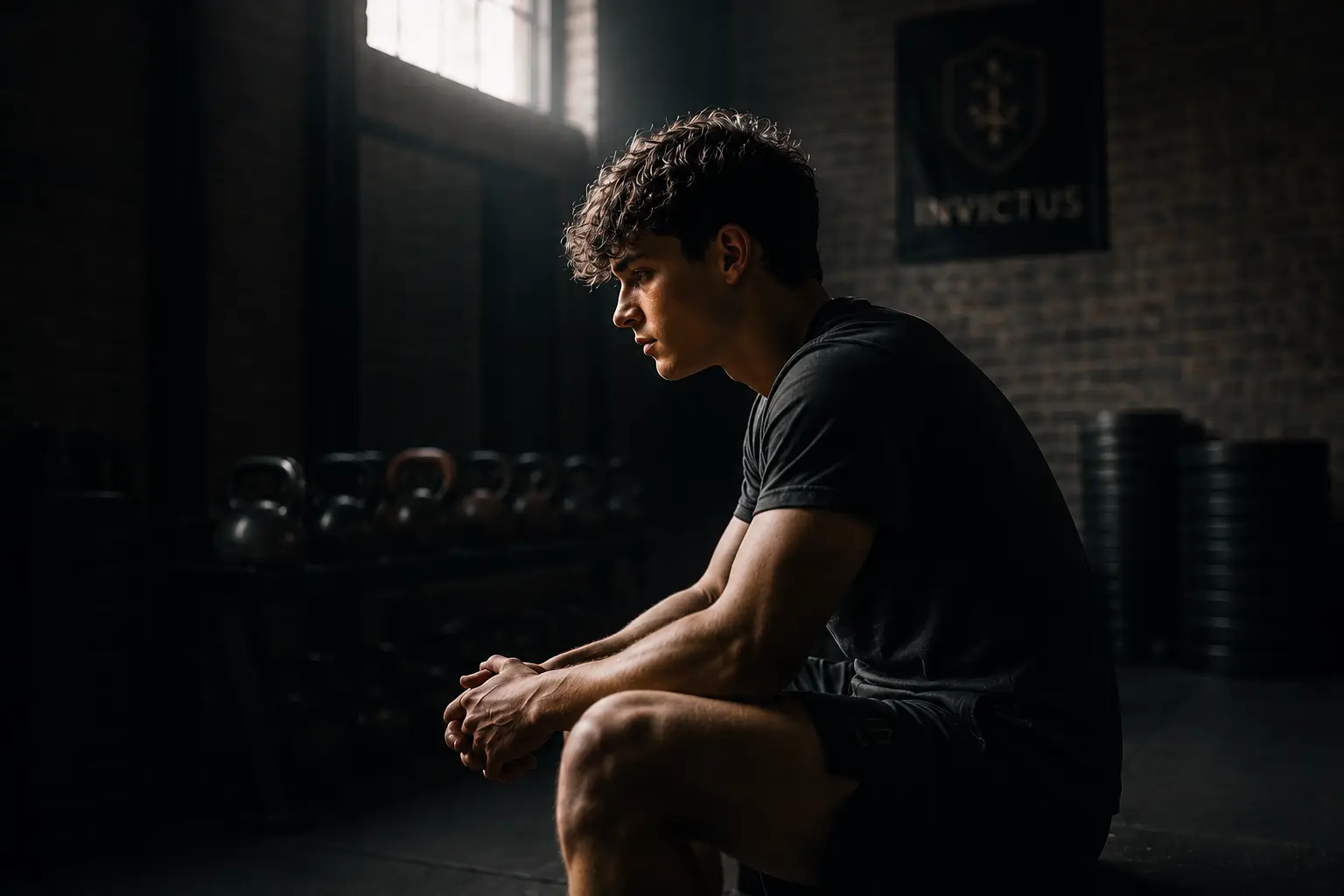 De Invictus-trainingsruimte met kracht- en conditiematerieel